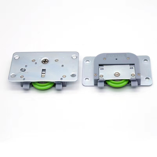 New sliding door wheel with shock absorb heavy duty sliding door roller with 2 wheels for wardrobe sliding door roller
