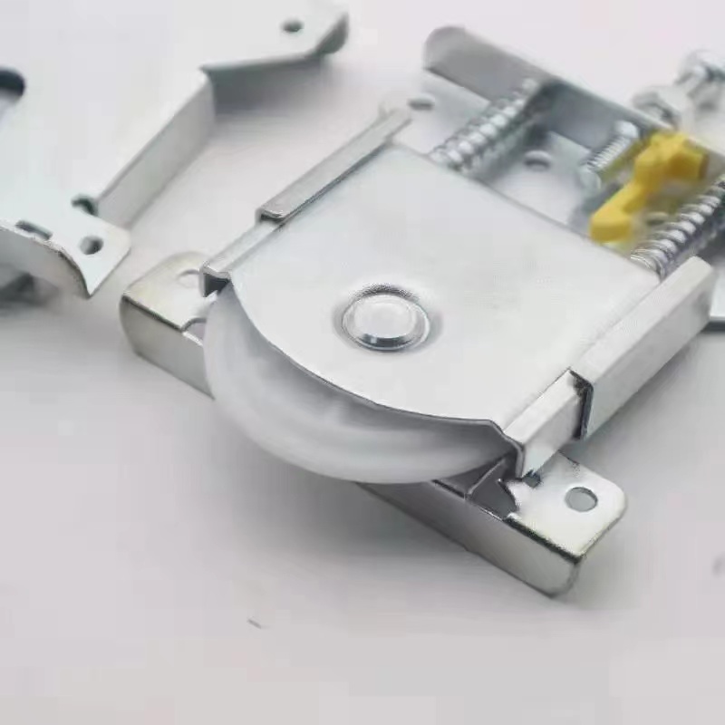 New Design shock absorption sliding gate track roller wheel and 2 curved sliding gate track and slide gate caster wheel