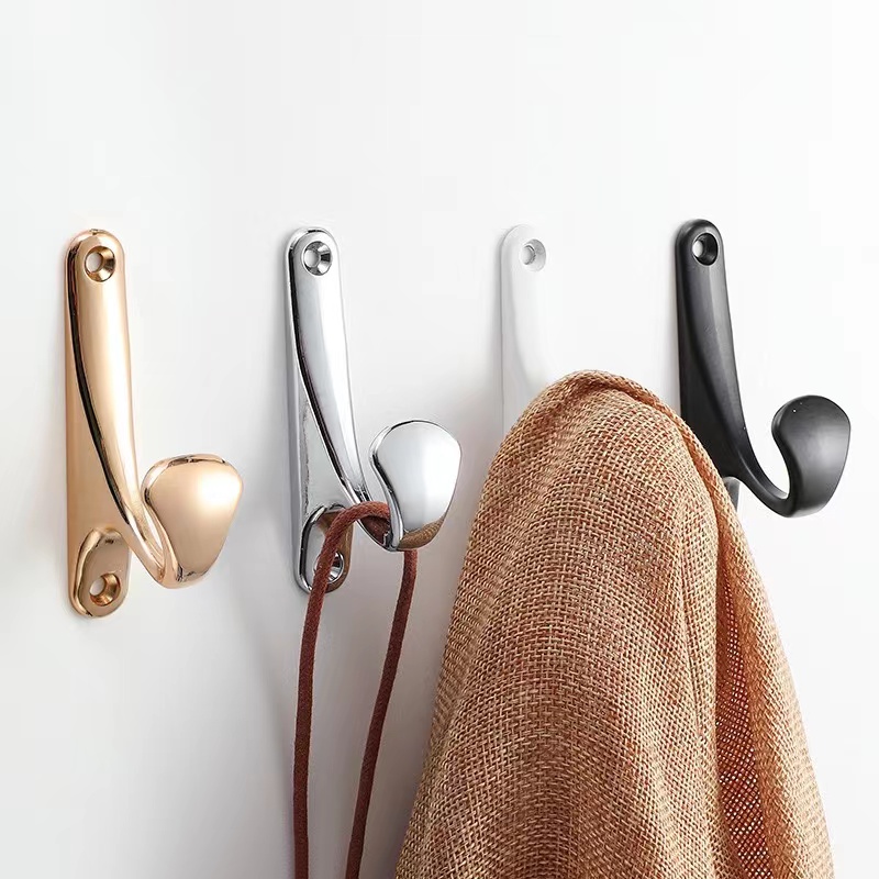 metal zinc solid euro coat hook for clothes multi hook and hanger wooden clothes wall hook