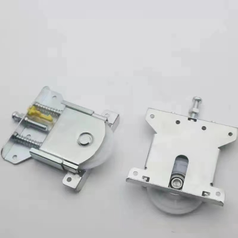 New Design shock absorption sliding gate track roller wheel and 2 curved sliding gate track and slide gate caster wheel