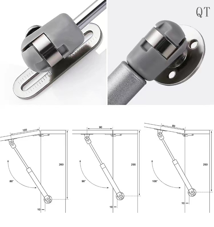 Custom Private Label pulling gas spring for lockable 60cm 1200n cabinet door gas spring and machinery nitrogen gas spring ndl