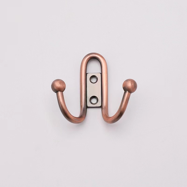 Promotion hanging metal iron coat clothes hook for wooden clothes hangers flat hook and bamboo wood clothes hooks