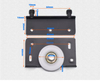 Cheap wooden door fitting sliding wheel for roller sliding hanging roller door wheel and heavy duty sliding doors wheel