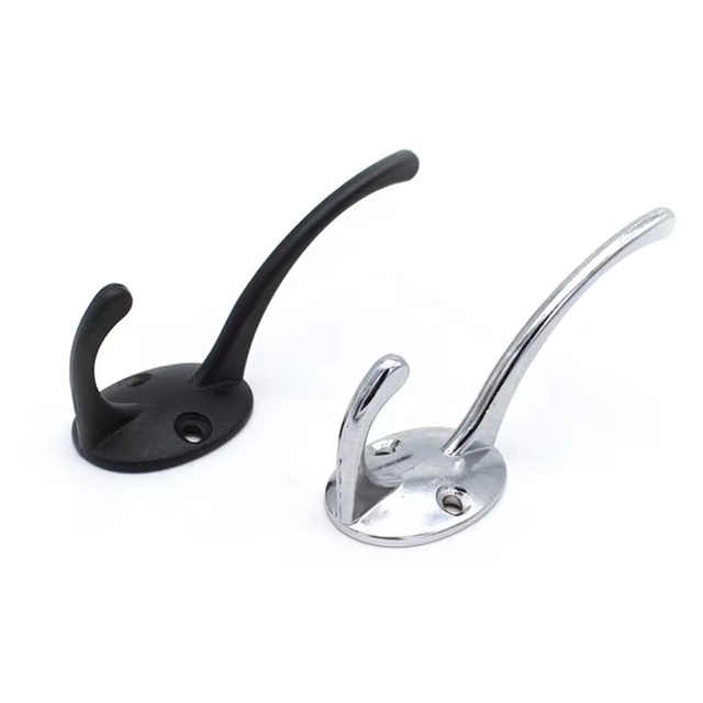 New Stock Arrival adhesive wall metal robe rack clothes hook and hanger hooks clothes connector free punch hole wall