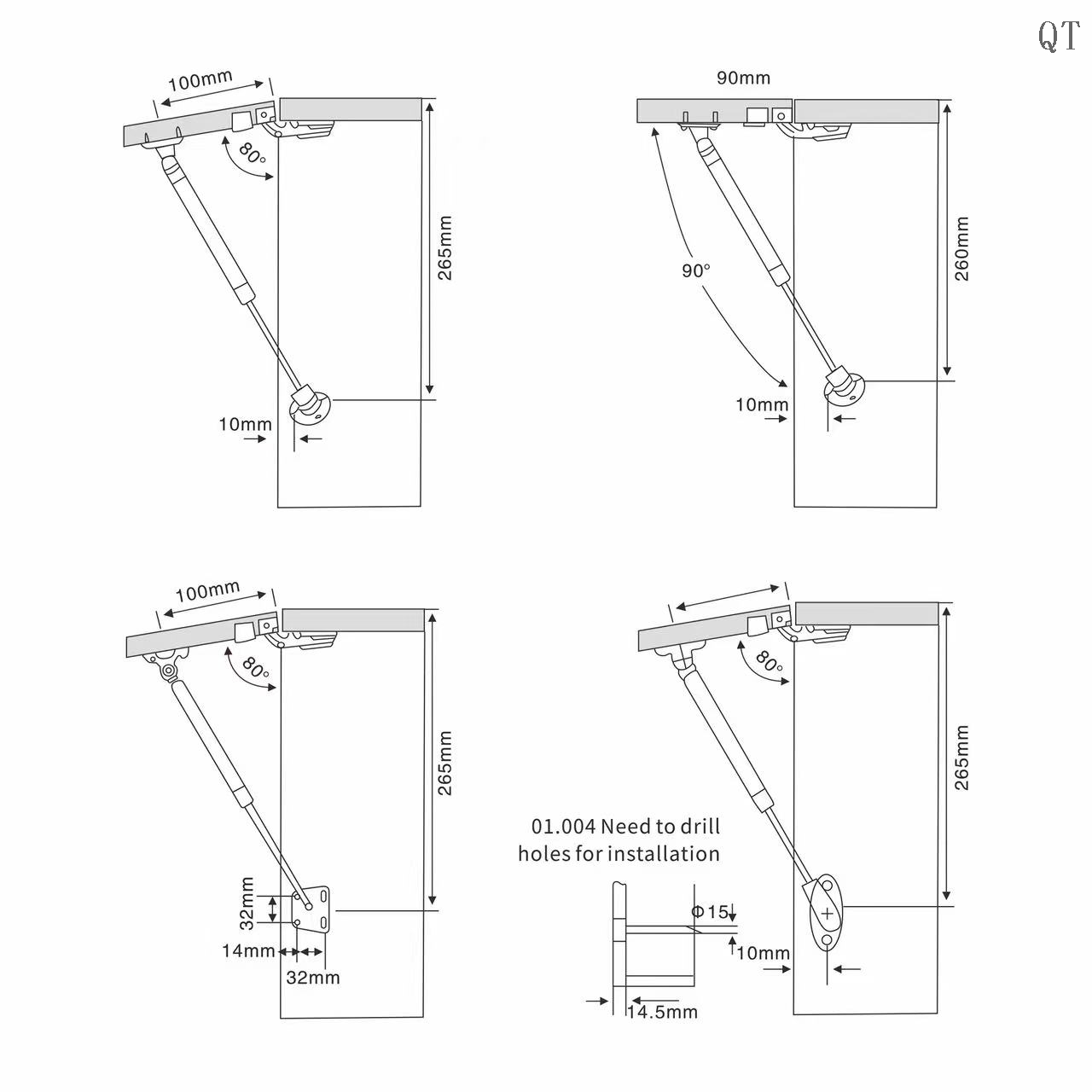 New Trend lift lockable cabinet door gas spring for sliding door closer lift up or hydraulic soft close spring gas strut gas ram