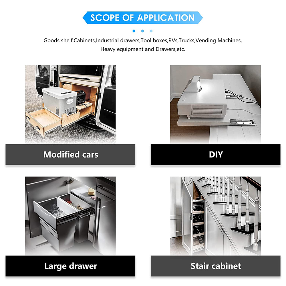 hot wholesale Heavy support heavy drawer slides 500kg small wooden drawer storage box roeasy 3d concealed adjustable door hinge