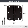 Wholesale New Products steel doors with internal lift-off take apart door hinge with washer bifold roller way cabinet door hinge