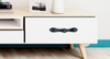 Bestseller wholesale direct selling Aluminum hidden plastic black square design handle cabinet handles