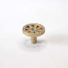 Wholesale private brand Brushed brass knurled classical ceramics cabinet 96mm pull handles gner cabinet handles brushed
