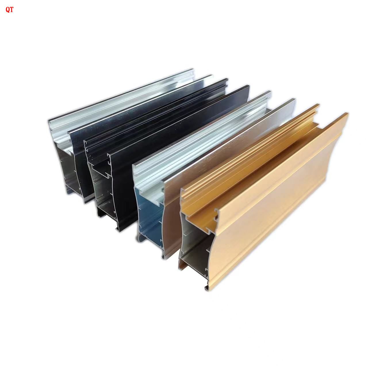 Foshan Gold Black Furniture Cabinet Door Frame Walk In Closet Aluminum Profile