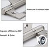 New stainless steel heavy duty big steel adjustable hidden and glass cupboard door frameless shower screen 3 knuckle door hinges