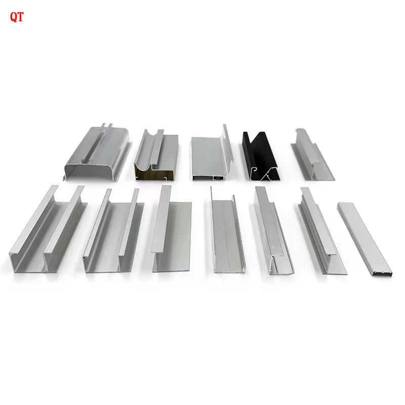 Foshan Gold Black Furniture Cabinet Door Frame Walk In Closet Aluminum Profile