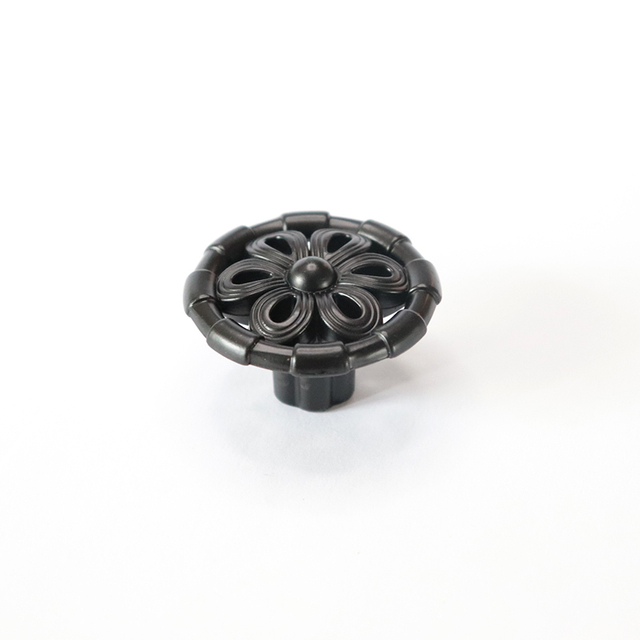 New innovation Round Retro Grey door handles for kitchen cabinets lion head knocker handle leaf design kitchen round