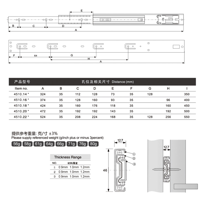 factory manufacture hide drawer slide kitchen drawer dividers clip-on soft-closing gate hinges adjustable