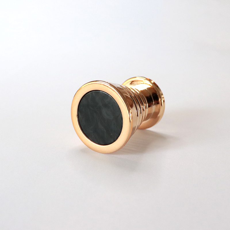 Classic aluminum alloy square pipe thread 12mm plastic foot gold black bright chrome plating process cabinet handle