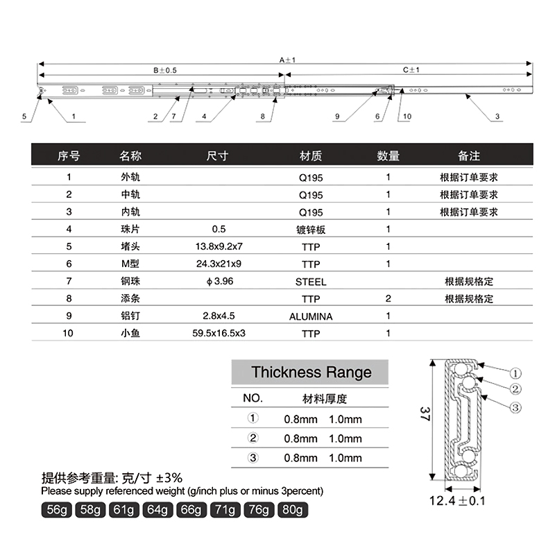 factory manufacture hide drawer slide 4x4 kitchen drawer organizer pull damping hydraulic bearing furniture hinges soft sliding